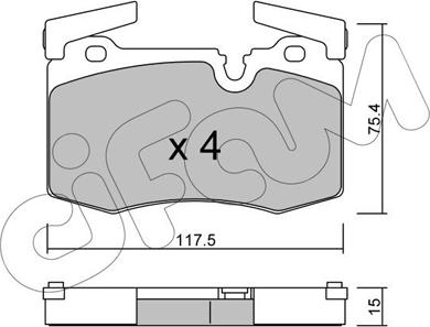 Cifam 822-829-0 - Kit pastiglie freno, Freno a disco autozon.pro