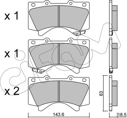 Cifam 822-821-0 - Kit pastiglie freno, Freno a disco autozon.pro