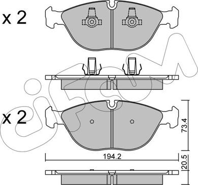 Cifam 822-828-0 - Kit pastiglie freno, Freno a disco autozon.pro