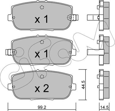 Cifam 822-871-0 - Kit pastiglie freno, Freno a disco autozon.pro