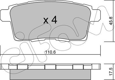 Cifam 822-873-0 - Kit pastiglie freno, Freno a disco autozon.pro