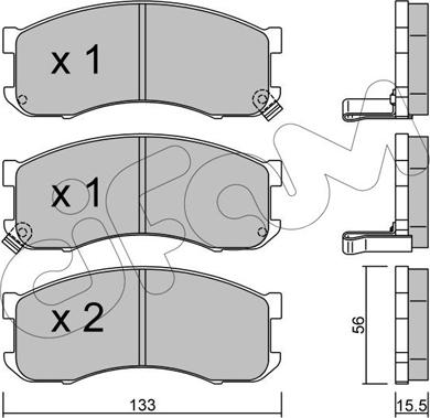 Cifam 822-394-0 - Kit pastiglie freno, Freno a disco autozon.pro