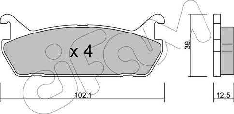 Cifam 822-390-0 - Kit pastiglie freno, Freno a disco autozon.pro