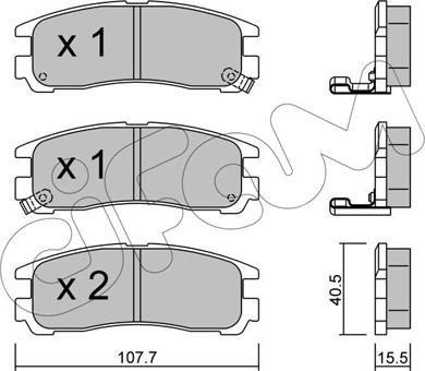 Cifam 822-398-0 - Kit pastiglie freno, Freno a disco autozon.pro