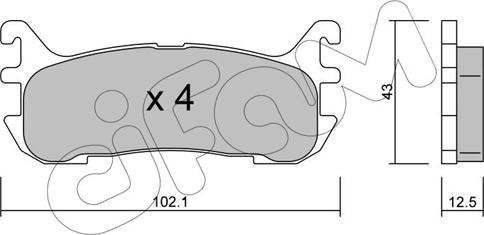 Cifam 822-393-0 - Kit pastiglie freno, Freno a disco autozon.pro