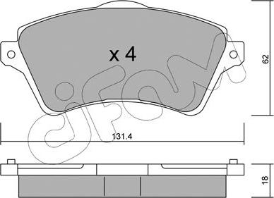 Cifam 822-349-0 - Kit pastiglie freno, Freno a disco autozon.pro