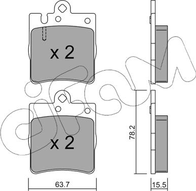 Cifam 822-344-0 - Kit pastiglie freno, Freno a disco autozon.pro