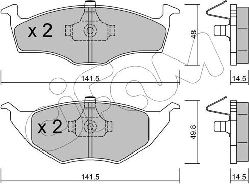 Cifam 822-345-0 - Kit pastiglie freno, Freno a disco autozon.pro