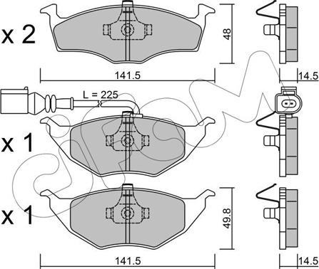 Cifam 822-345-1 - Kit pastiglie freno, Freno a disco autozon.pro