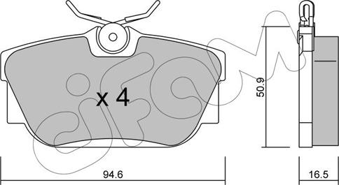 Cifam 822-346-0 - Kit pastiglie freno, Freno a disco autozon.pro