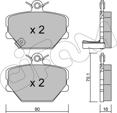 Cifam 822-341-0 - Kit pastiglie freno, Freno a disco autozon.pro