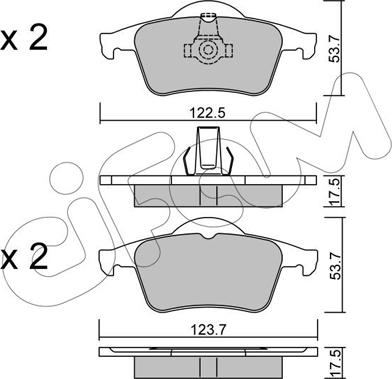 Cifam 822-348-0 - Kit pastiglie freno, Freno a disco autozon.pro