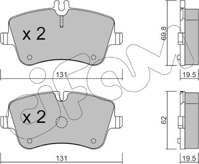 Cifam 822-342-0 - Kit pastiglie freno, Freno a disco autozon.pro