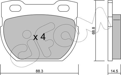 Cifam 822-354-0 - Kit pastiglie freno, Freno a disco autozon.pro