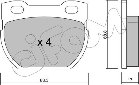 Cifam 822-354-1 - Kit pastiglie freno, Freno a disco autozon.pro