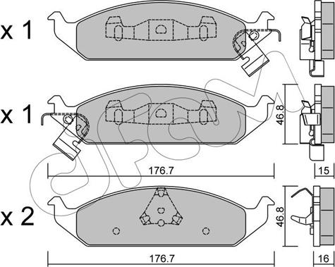 Cifam 822-355-0 - Kit pastiglie freno, Freno a disco autozon.pro