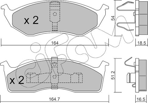 Cifam 822-356-0 - Kit pastiglie freno, Freno a disco autozon.pro