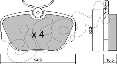 Cifam 822-351-0 - Kit pastiglie freno, Freno a disco autozon.pro