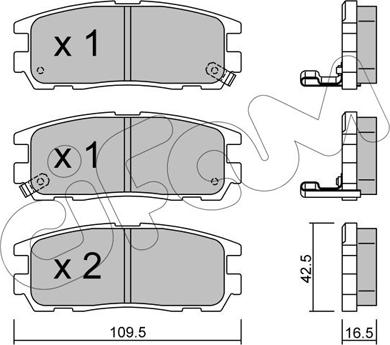 Cifam 822-358-0 - Kit pastiglie freno, Freno a disco autozon.pro