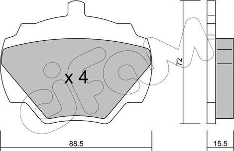 Cifam 822-353-0 - Kit pastiglie freno, Freno a disco autozon.pro