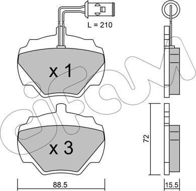 Cifam 822-353-1 - Kit pastiglie freno, Freno a disco autozon.pro