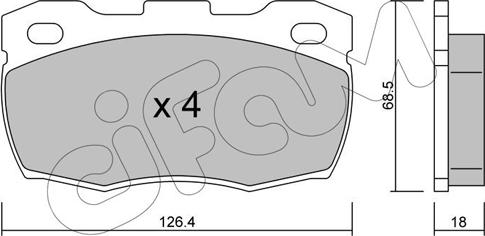 Cifam 822-352-0 - Kit pastiglie freno, Freno a disco autozon.pro