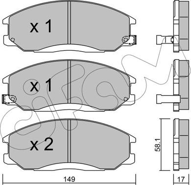 Cifam 822-364-0 - Kit pastiglie freno, Freno a disco autozon.pro