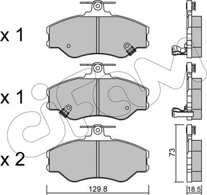 Cifam 822-366-0 - Kit pastiglie freno, Freno a disco autozon.pro