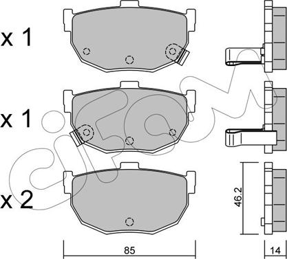 Cifam 822-362-0 - Kit pastiglie freno, Freno a disco autozon.pro