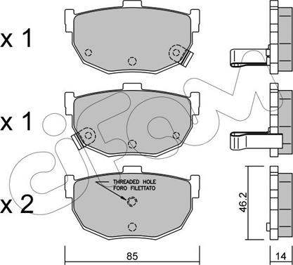 Cifam 822-362-1 - Kit pastiglie freno, Freno a disco autozon.pro