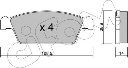 Cifam 822-367-0 - Kit pastiglie freno, Freno a disco autozon.pro