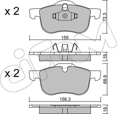 Cifam 822-309-0 - Kit pastiglie freno, Freno a disco autozon.pro