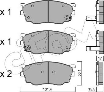 Cifam 822-301-0 - Kit pastiglie freno, Freno a disco autozon.pro