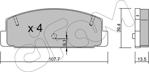 Cifam 822-302-1 - Kit pastiglie freno, Freno a disco autozon.pro