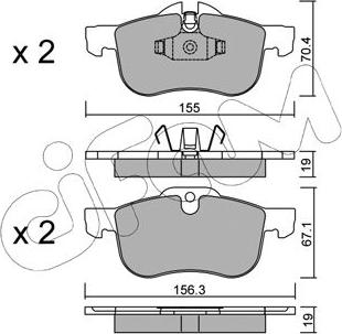 Cifam 822-307-0 - Kit pastiglie freno, Freno a disco autozon.pro