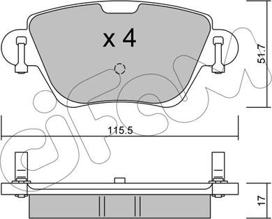 Cifam 822-319-0 - Kit pastiglie freno, Freno a disco autozon.pro