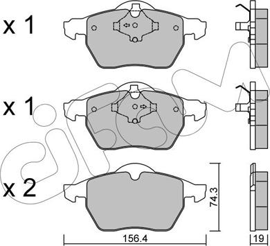 Cifam 822-314-1 - Kit pastiglie freno, Freno a disco autozon.pro