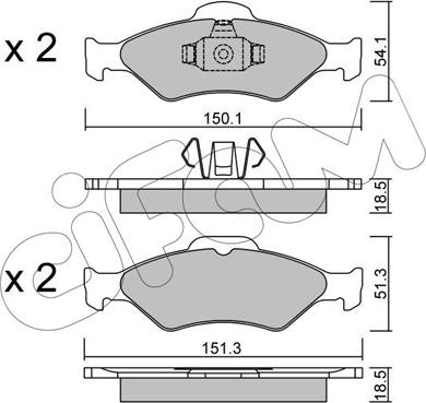 Cifam 822-315-0 - Kit pastiglie freno, Freno a disco autozon.pro