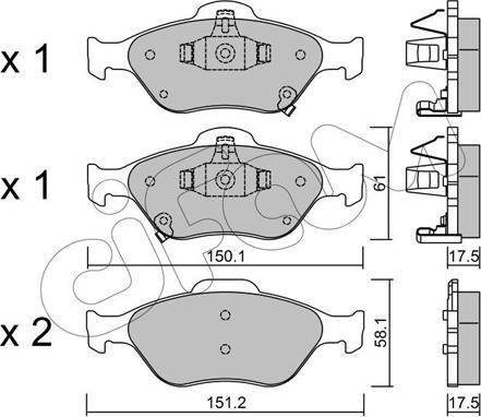 Cifam 822-316-1 - Kit pastiglie freno, Freno a disco autozon.pro