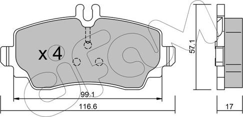 Cifam 822-310-0 - Kit pastiglie freno, Freno a disco autozon.pro