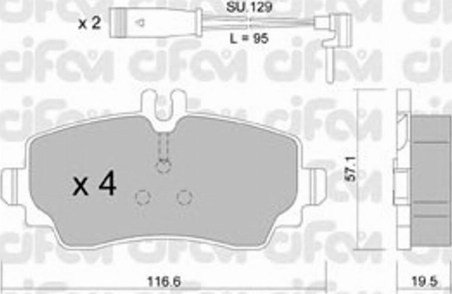 Cifam 8223101K - Kit pastiglie freno, Freno a disco autozon.pro