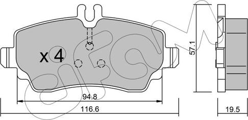 Cifam 822-310-1 - Kit pastiglie freno, Freno a disco autozon.pro