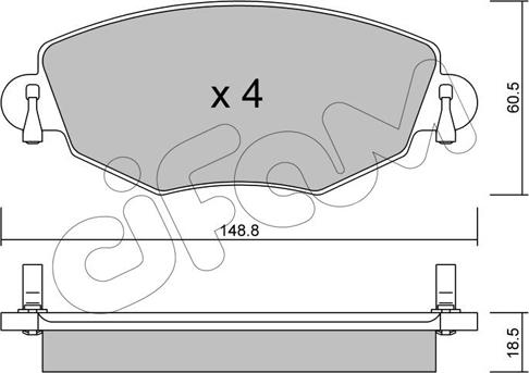 Cifam 822-318-0 - Kit pastiglie freno, Freno a disco autozon.pro