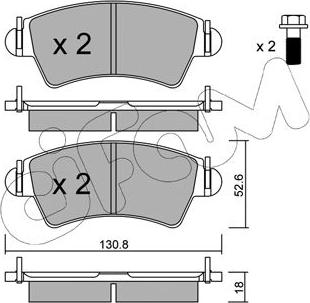 Cifam 822-313-1 - Kit pastiglie freno, Freno a disco autozon.pro