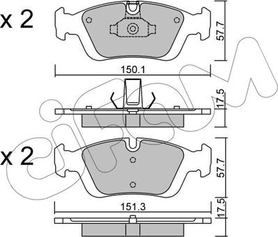 Cifam 822-312-0 - Kit pastiglie freno, Freno a disco autozon.pro