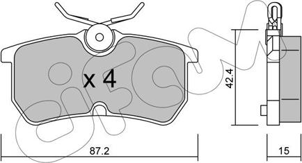 Cifam 822-317-0 - Kit pastiglie freno, Freno a disco autozon.pro