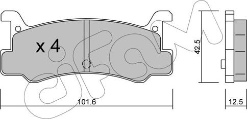 Cifam 822-389-0 - Kit pastiglie freno, Freno a disco autozon.pro