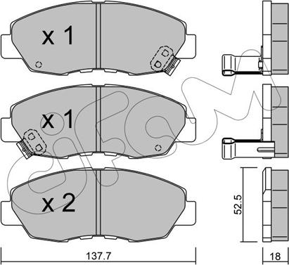 Cifam 822-384-0 - Kit pastiglie freno, Freno a disco autozon.pro