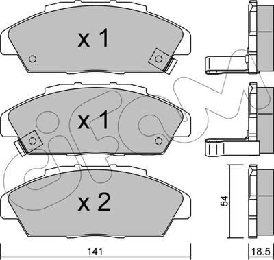 Cifam 822-385-0 - Kit pastiglie freno, Freno a disco autozon.pro