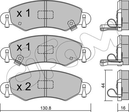 Cifam 822-339-0 - Kit pastiglie freno, Freno a disco autozon.pro